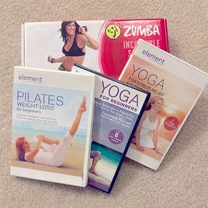 Fitness DVD Collection: Zumba, Yoga and Pilates